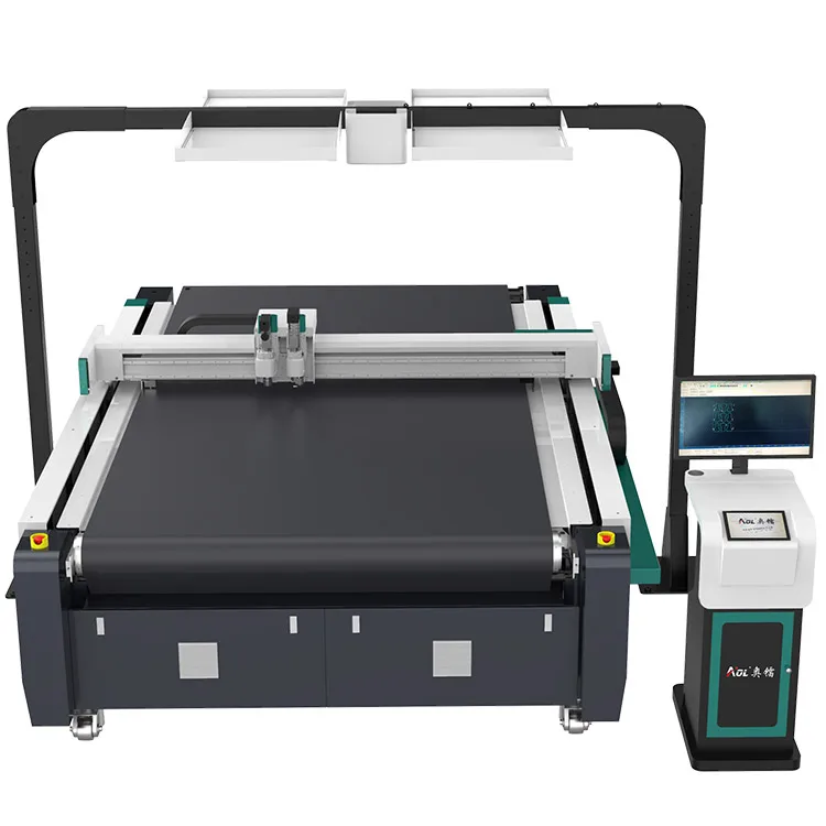 AOL Oscillating automatic Vibrating Knife Cnc Sports clothes Blended fabric Cutting Machine With three Years Warranty