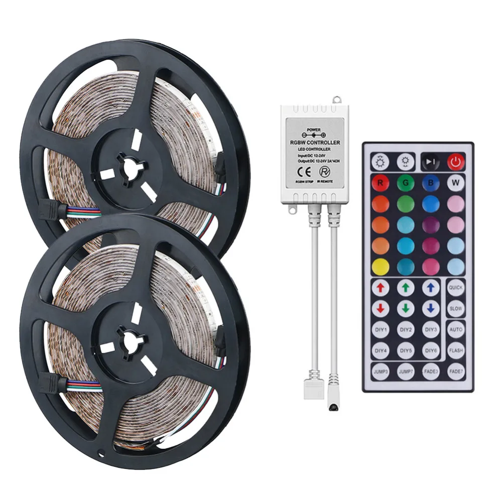 Светодиодная лента 10 м SMD 5050 DC 12 В RGB luces непроницаемая fiesta neon 5 метров/rollo 30 светодиодов/м IR 44 комплект