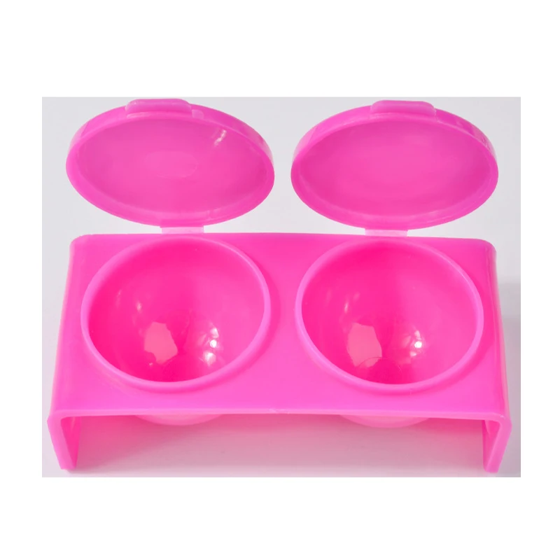 Double Hole Nail Wash Pen Cup Clean Gel Polish Brush Dappen Dish With Cover Acrylic Liquid Plastic Crystal Cup Manicures Tools