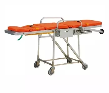 Hospital Emergency Medical Ambulance Stretcher Folding With Wheels