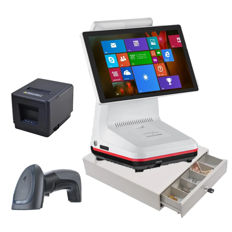 15.6 Inch Restaurant pos system with cash register pos machine touch screen