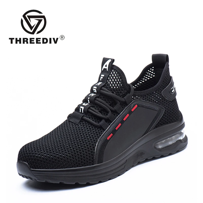 THREEDIV Hot Selling gaomi safety shoes Listing Work Anti Smashing Anti Piercing Breathable Safety Shoes For Man