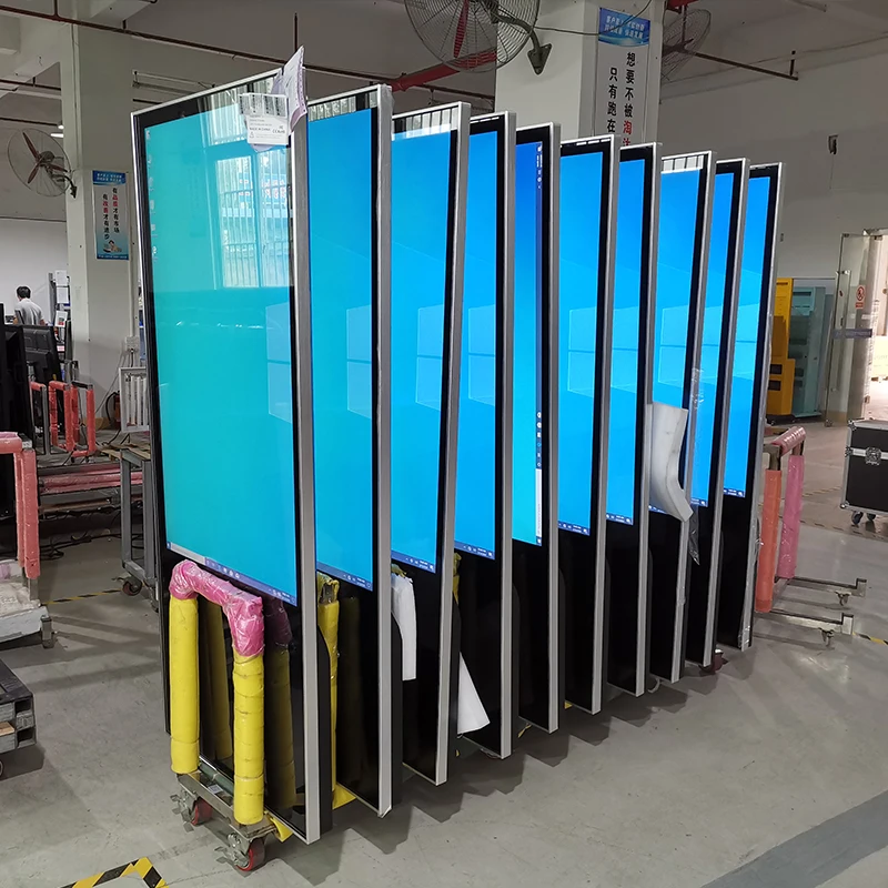 KINGONE Indoor Video Media Player Interactive Touch Screen Floor Standing Advertising Kiosk Digital Poster LCD Signage Display