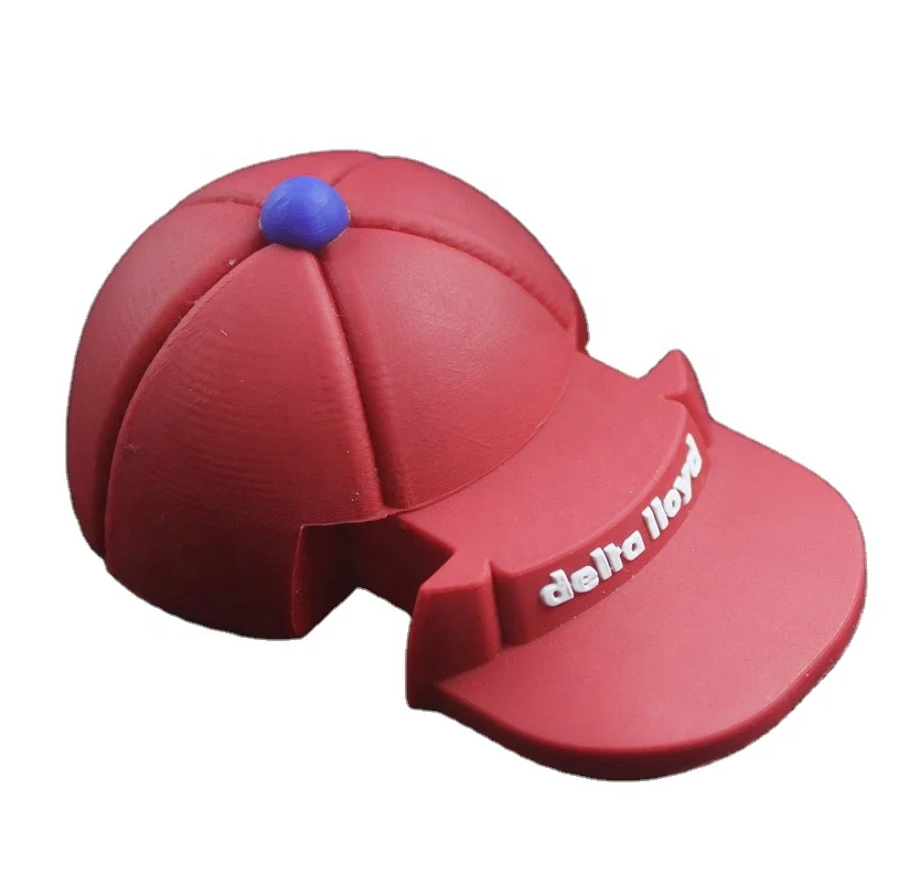 OEM pvc rubber silicone 2.0 3.0 USB flash drive U Disk 2D/3D HAT baseball shape gift 8G 16G 32G 64G 128G Keychain keyring gift
