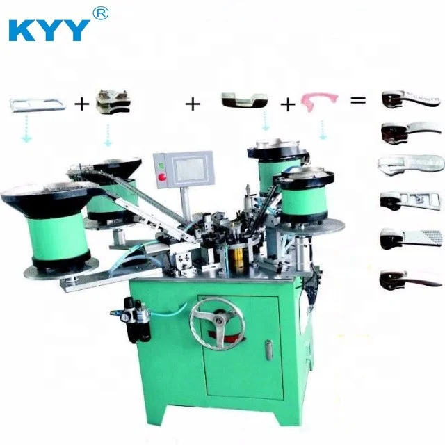 KYY Autolock Zipper Assembly Machine, Zipper Slider Machinery(5 Components, Four Points), Zinc-Zippers-Making-Machine