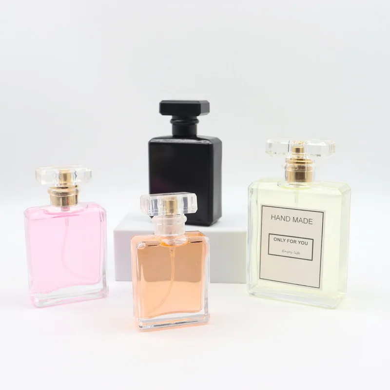 Custom 30ml 50ml квадратный флакон для духов с распылителем и футляром многоразового использования