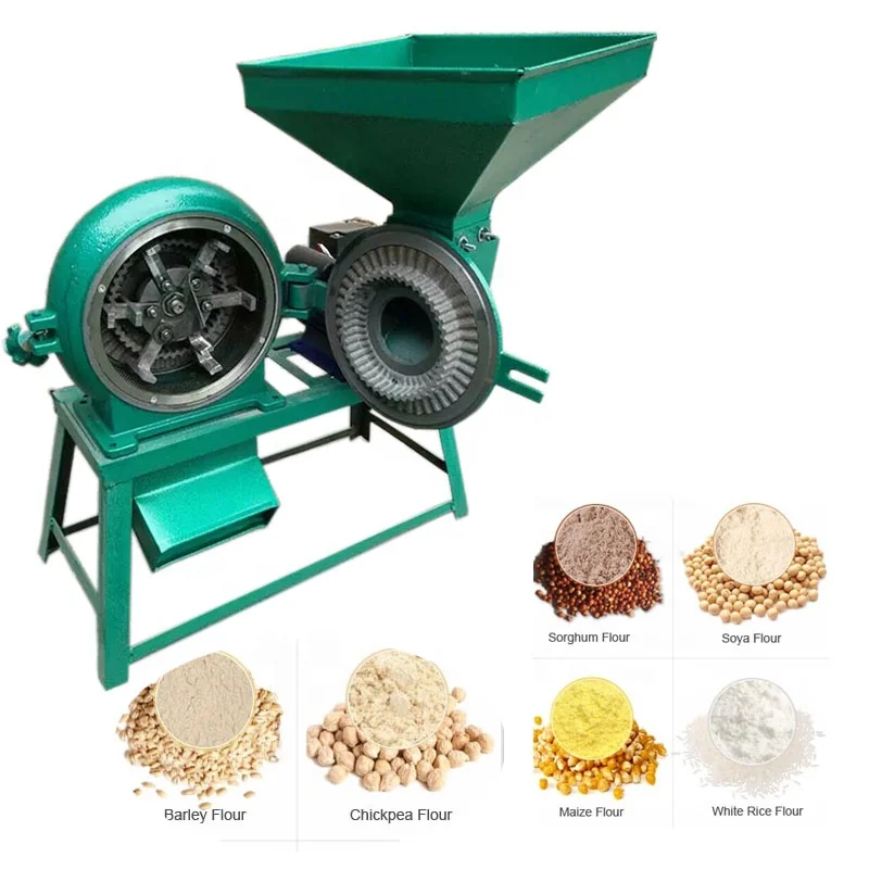 Corn wheat flour poder grinder machine with electric motor grain grinder wheat mini rice mill machine for factory price