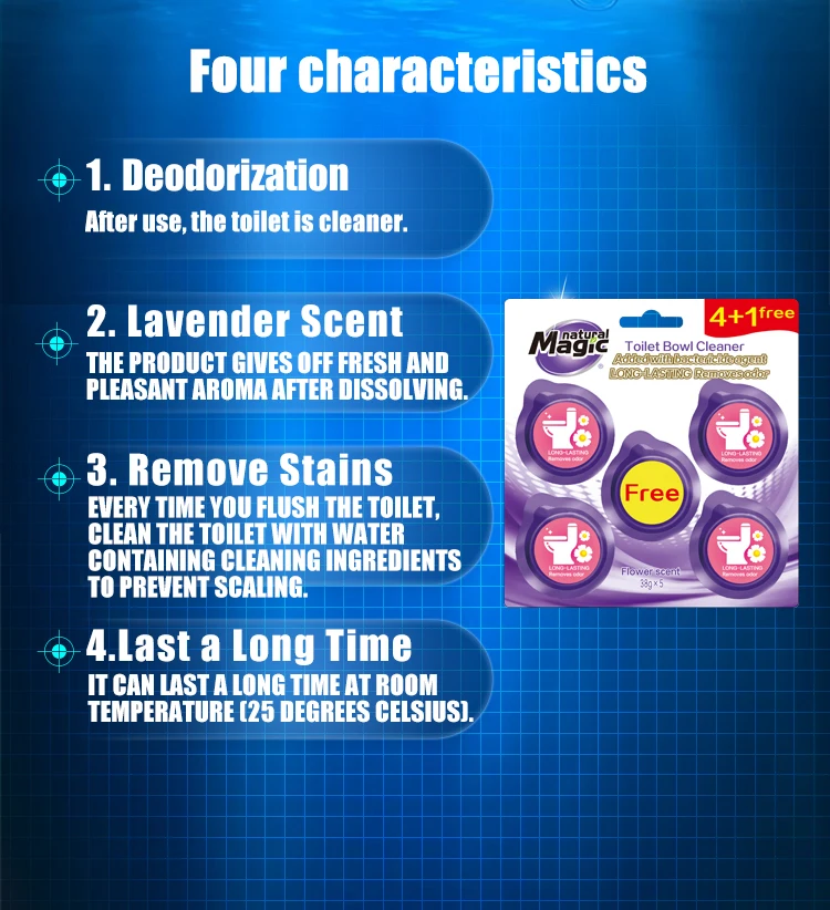 Lavender Cistern Blue Blocks Deodorant Cleaner automatic bowl tablet wc basin deodorant block chemical cleaner Toilet tablet