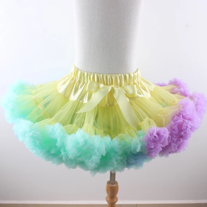 Baby Toddler Girls Rainbow Pettiskirt Tutu Skirts Little Girls Pettiskirt Twirly Skirt