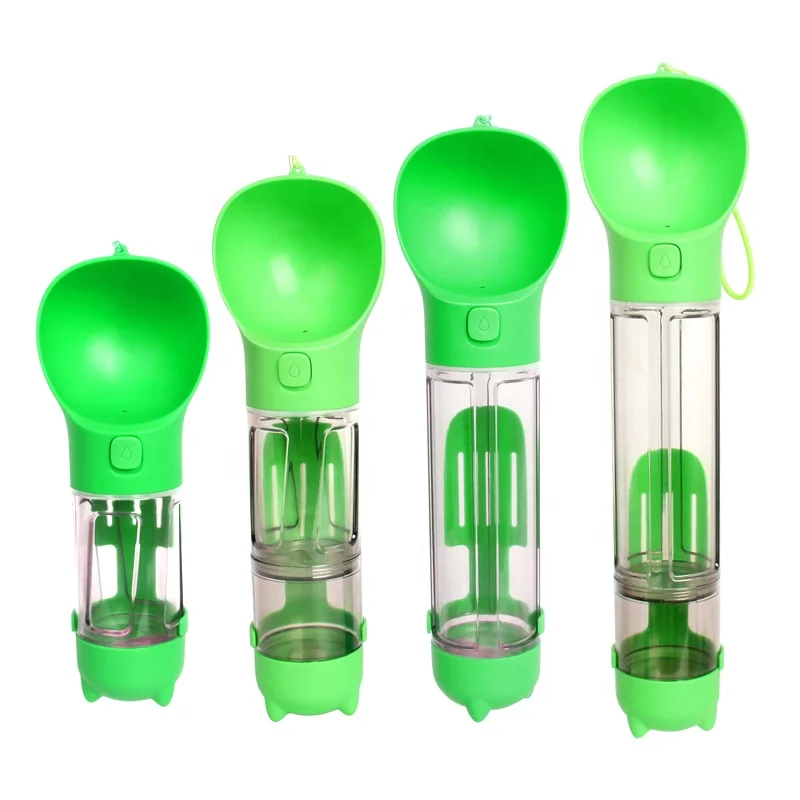 
Factory Wholesale Multifunction Dog Drink Bottle Outdoor Travel Portable Pet Dog Water Bottle With Poop Bag 