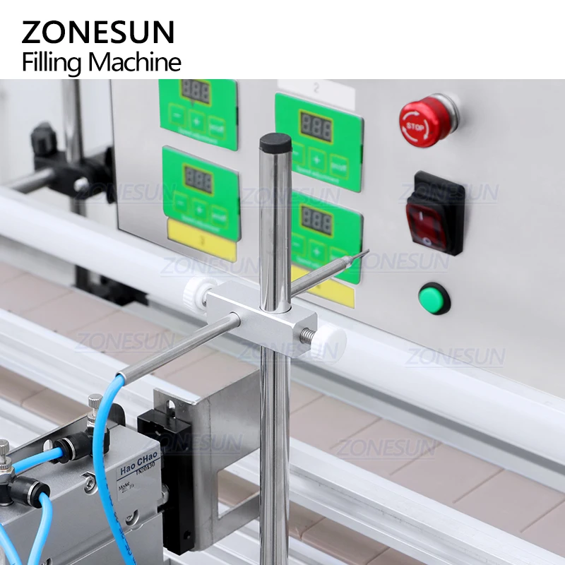 ZONESUN ZS-DTPP4D Desktop Lemonade 4 Diving Heads Peristaltic Pump Liquid Bottle Filling Machine