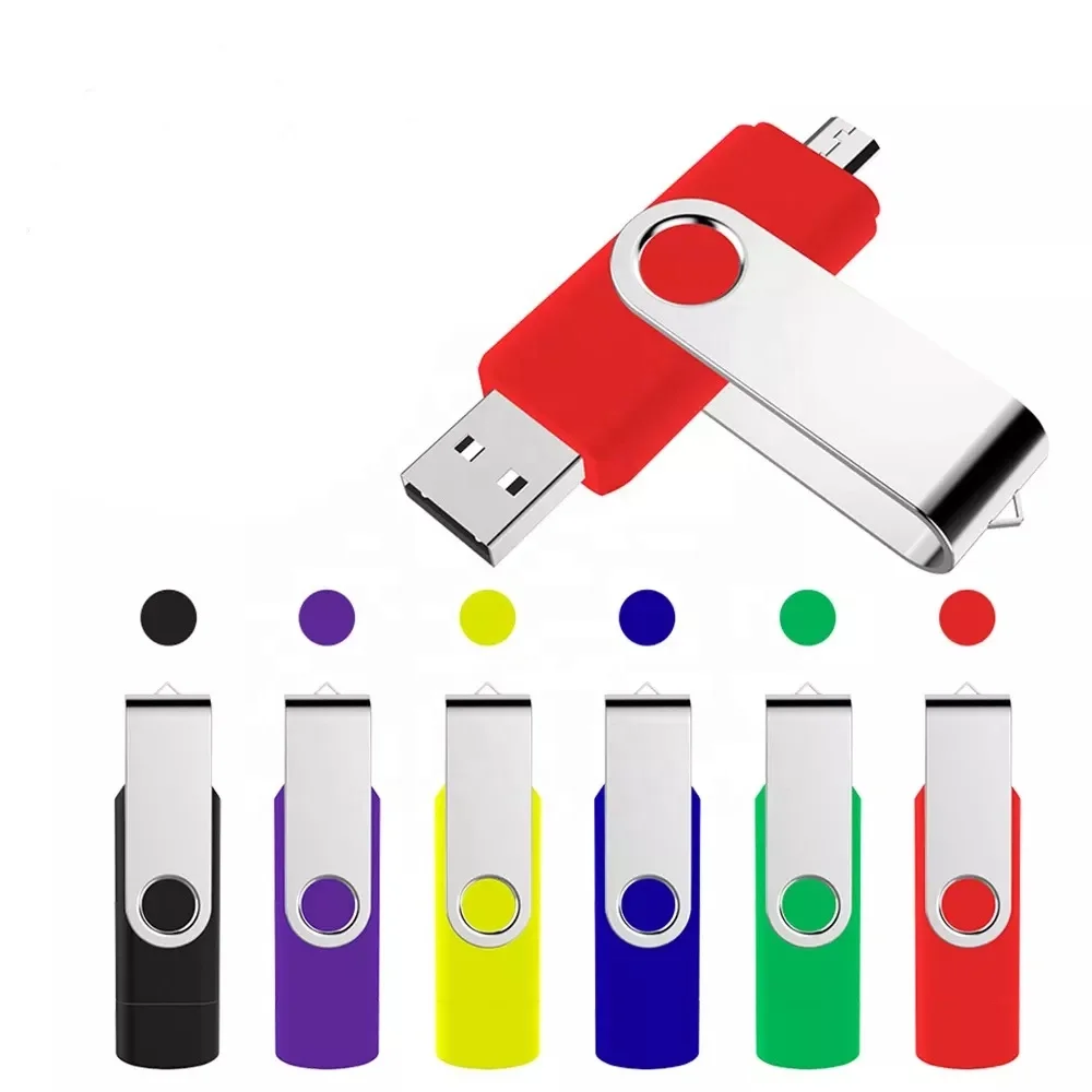 Металлический Usb-флеш-накопитель 2 в 1, OTG 2,0, 64 ГБ, Type C, 4 ГБ, 8 ГБ, 16 ГБ, 32 ГБ