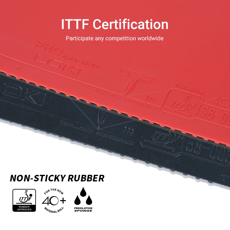 Loki T3 Carbon professional non-sticky pingpong racket rubber Fast break rubber table tennis for competition