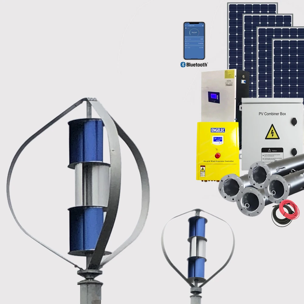 Hot Selling 2000W 3000W Vertical Axis Wind Turbine 48v/96V Alternative Energy Generator 2KW 3KW 220v  Household Complete Kit