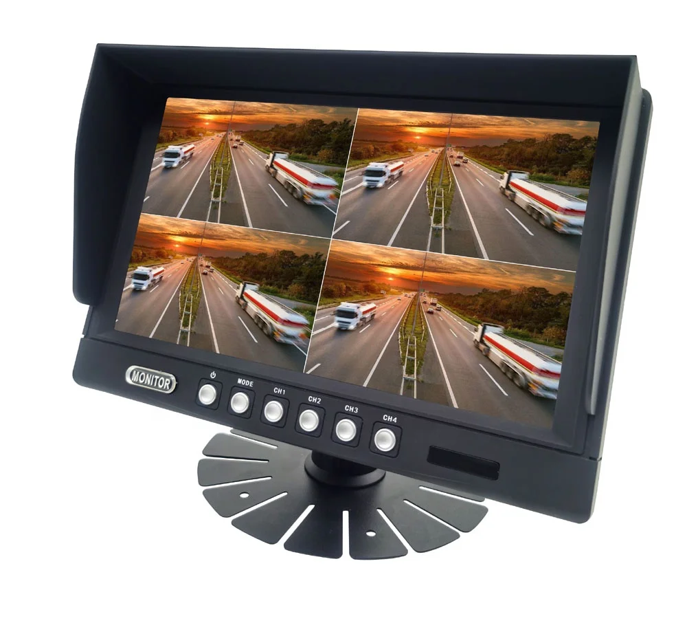 Van Hdmi Vga Bnc вход Tft ЖК-экран шины 4-канальный разделенный монитор бабочка 9-дюймовый цифровой стол управления грузовиком автомобильный четырехъядерный дисплей