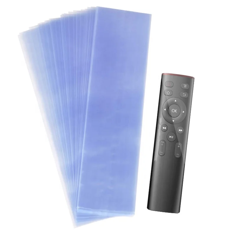 100 PCS Shrink Wrap Bags for TV Remote Control,2.7 x8 Inches Clear PVC Heat Shrink Protective Film, Dustproof and Water