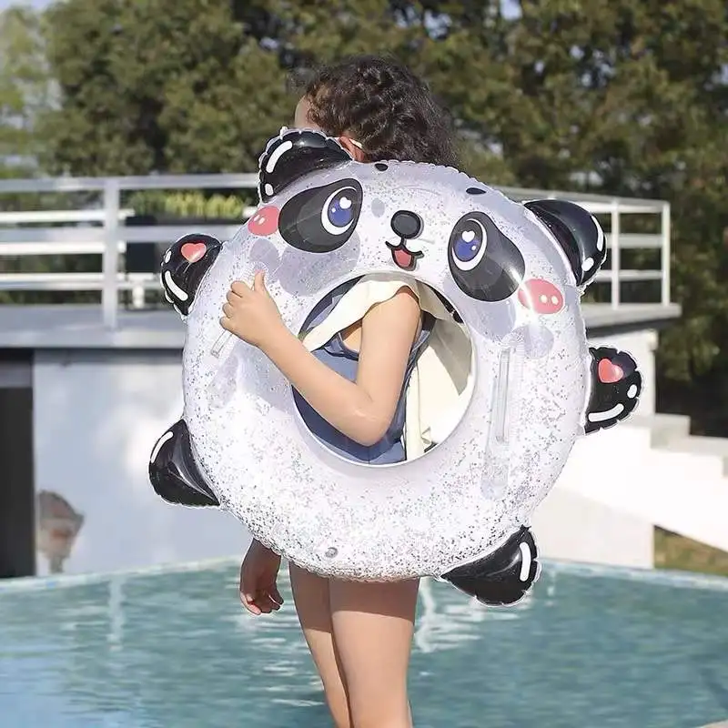 Hot sale water sport inflatable child toy Panda inflatable swimming ring