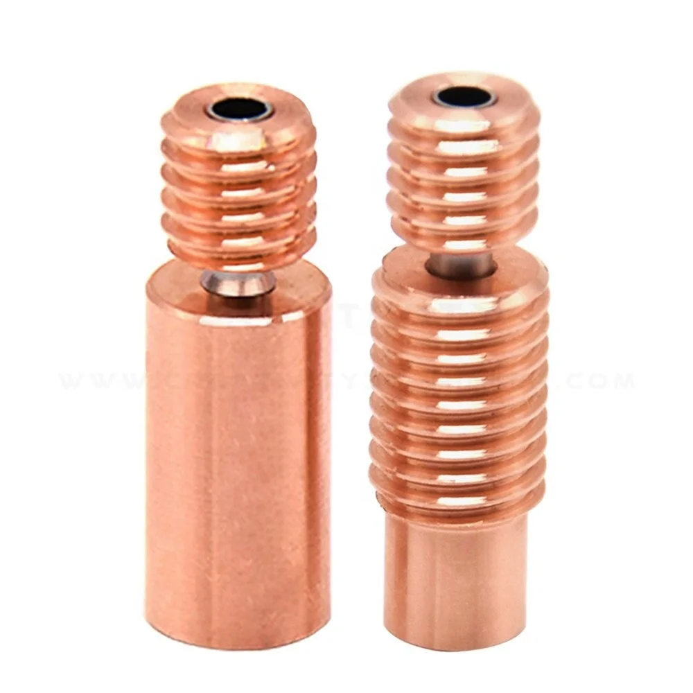 M6 Nozzle Throat Bi-Metal Heatbreak Bimetal Heat Break for E3DV6 All Metal Throat Heater Block CR10 Smooth Pipe