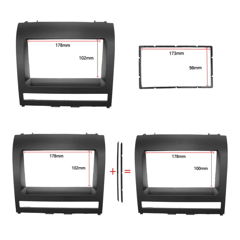 Interior 2 din car radio frame Stereo Fascia Panel for FIAT Albea/Siena/Palio/Perla/ Idea/Strada