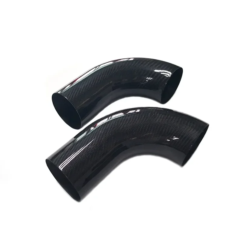 Подгонянная труба из углеродного волокна с большой изогнутой трубкой квадратным или круглым узором легкая воздухозаборная трубка