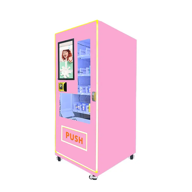 Space-Efficient Vending Machine Pusher Lane Vending Machine with Commercial Display Screen steel vending machine for retail