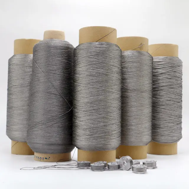 Corrosion Resistant Wire Thread Conductive complex Fiber Metallic Yarn heating filament For Weave And Knitting