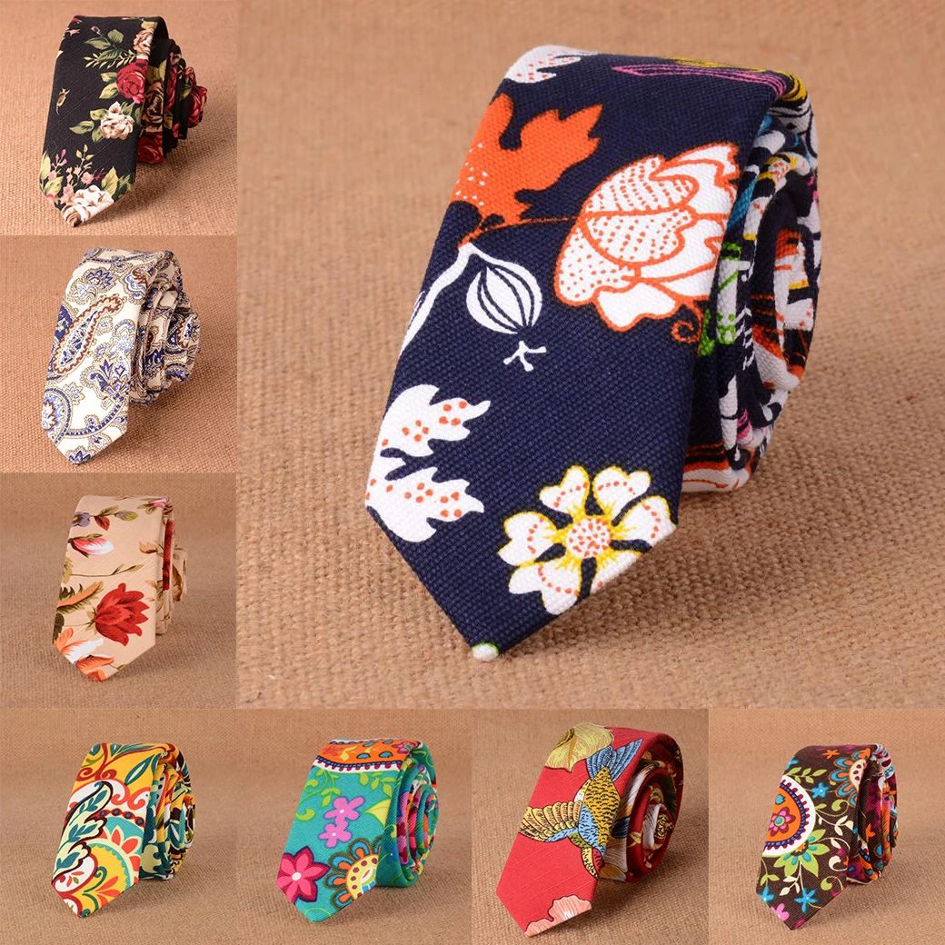 Новый стиль неформальный цветочный галстук фиолетового и розового цвета галстук из 100% льна мужской модный галстук дизайнерские Галстуки ручной работы высокого качества