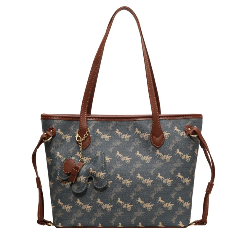 Guangzhou Super Clone High Quality Soft Leather Lady Luxury Famous Handbag Niche Tote Shoulder Crossbody Shopping Bag Large tote