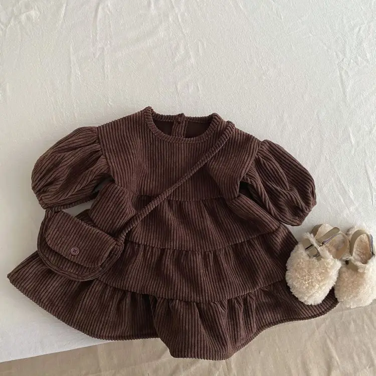 Girls Autumn Dress Kids Tiered Layered Clothes Party Cake Dresses for Baby Girl Sweet Cake Frock Toddler Cute Sundress