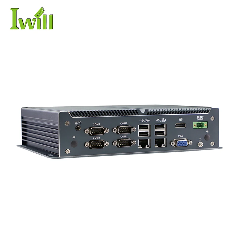 Прямые продажи J1900 2LAN 6COM 8USB безвентиляторный промышленный компьютер для станка с ЧПУ контроллером расширительными слотами mini PCIE x1