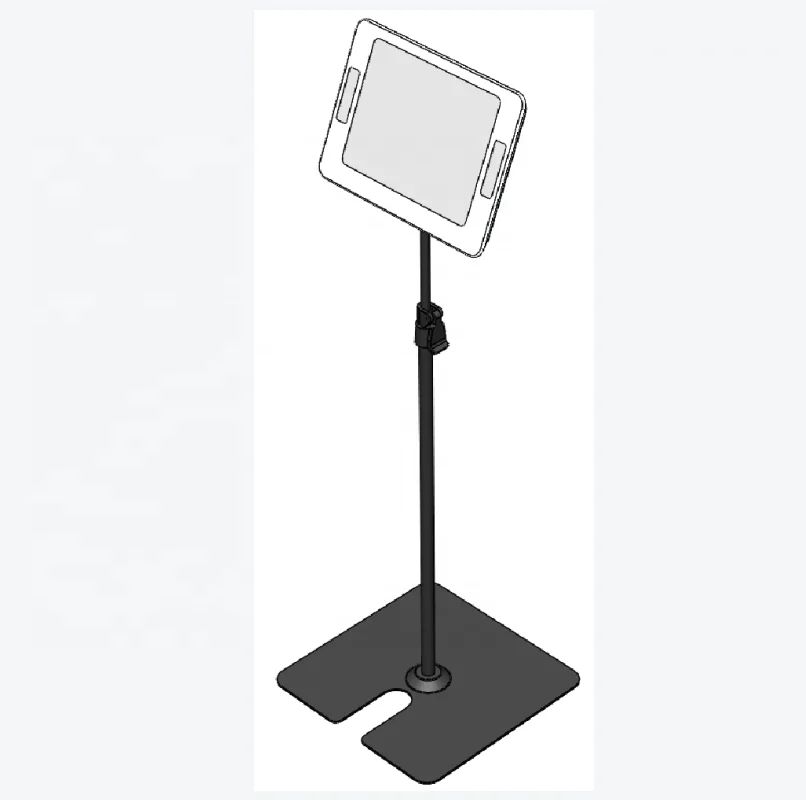 POP for Supermarket Telescopic Pole metal Table Stand Support with adjustable height for larger electronic price tag display