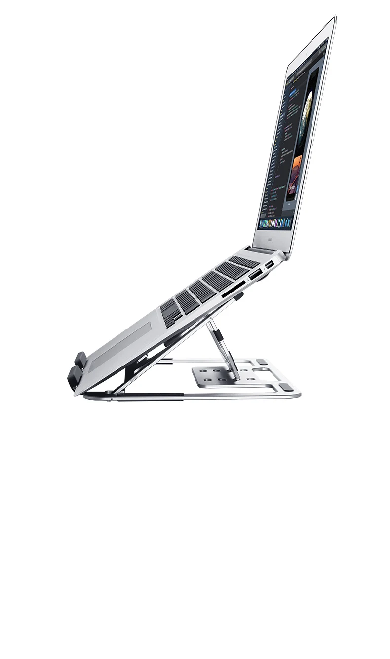 Портативная подставка для ноутбука, регулируемый алюминиевый складной держатель для ноутбука, охлаждающее основание, для Macbook Pro, HP, DELL