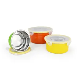 3pcs metal canister set with lid stainless steel storage jar set with cover for kitchen in daily use