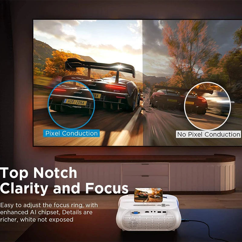 [Best Choice Online shop] Miracast 1280x720 HD Native 1080p LCD LED Home video projector