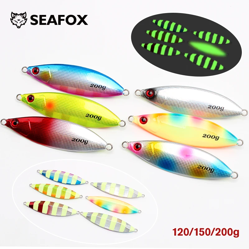 Seafox оптовые продажи светящиеся приманки камень Зебра Акула быстрая железная свинцовая рыба бионические