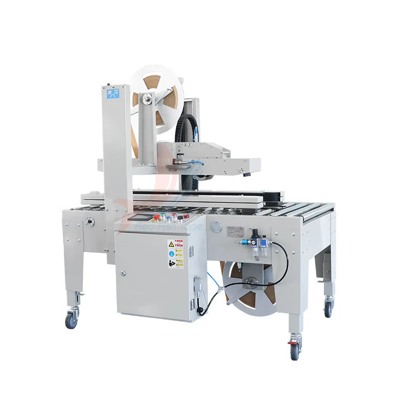 Top & Bottom Case Sealer Water Activated Tape Semi-auto Tape Carton Box Sealing Machine
