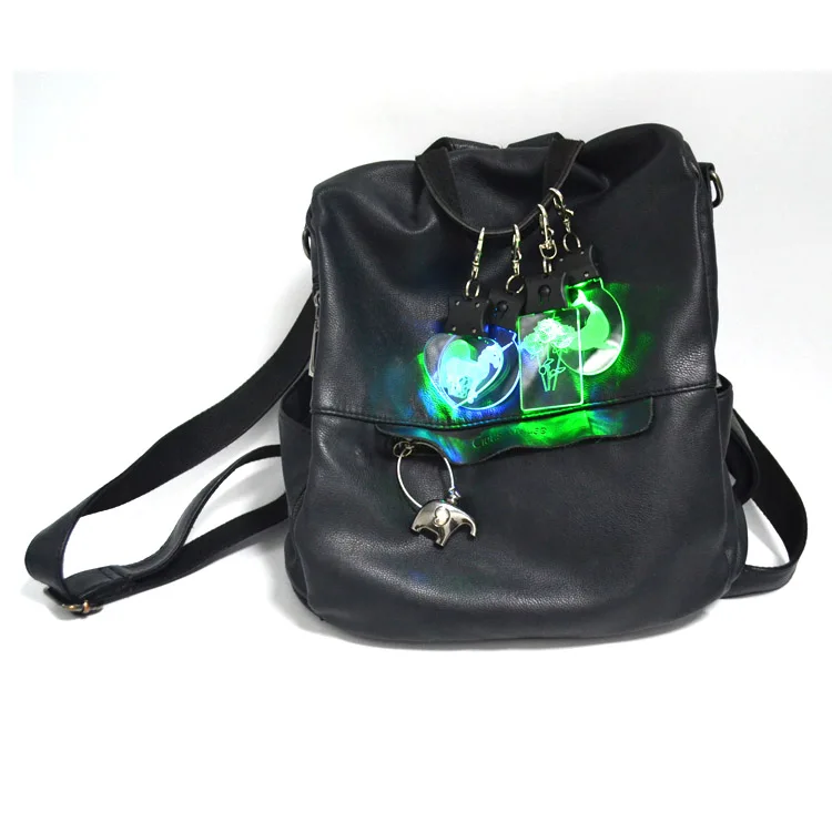 
Promotional Logo Laser Acrylic Led Glow Keychain 