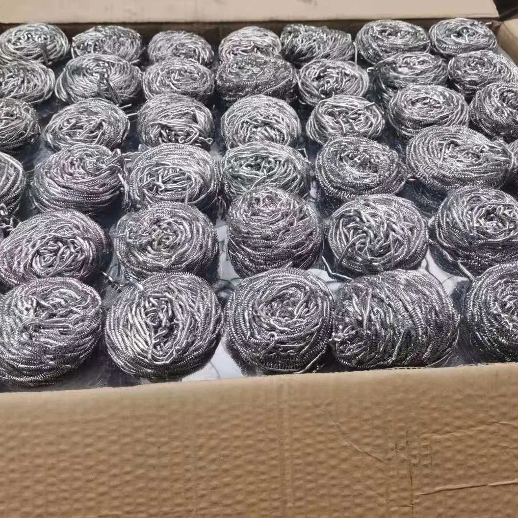 Wholesale Kitchen Steel Mesh Scrubber Galvanized Steel Wool Scrubber Stainless Metal Scourer Sponge