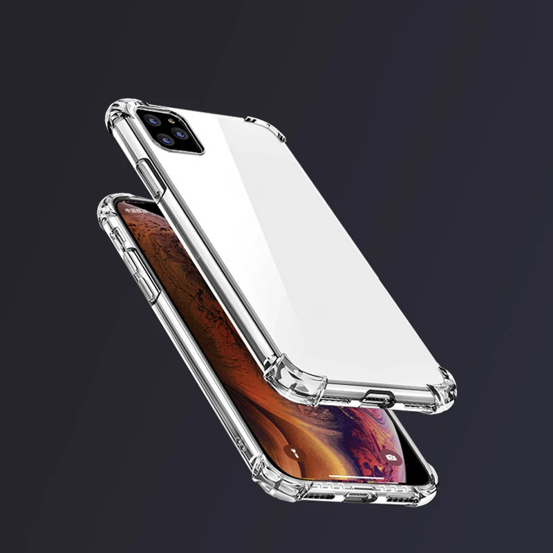 SOSLPAI High quality shockproof phone case soft tpu design for iphone 11 clear transparent cell phone case