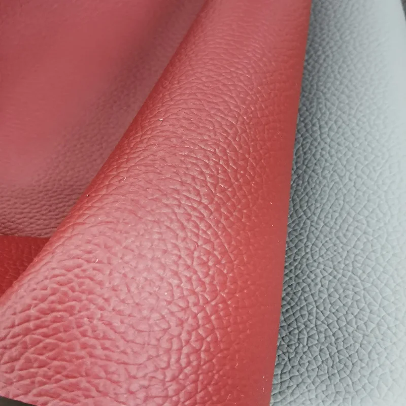 Manufactured anti mildew colorful durable imitation litchi grain sofa pvc artificial for automobile car seat leather textiles