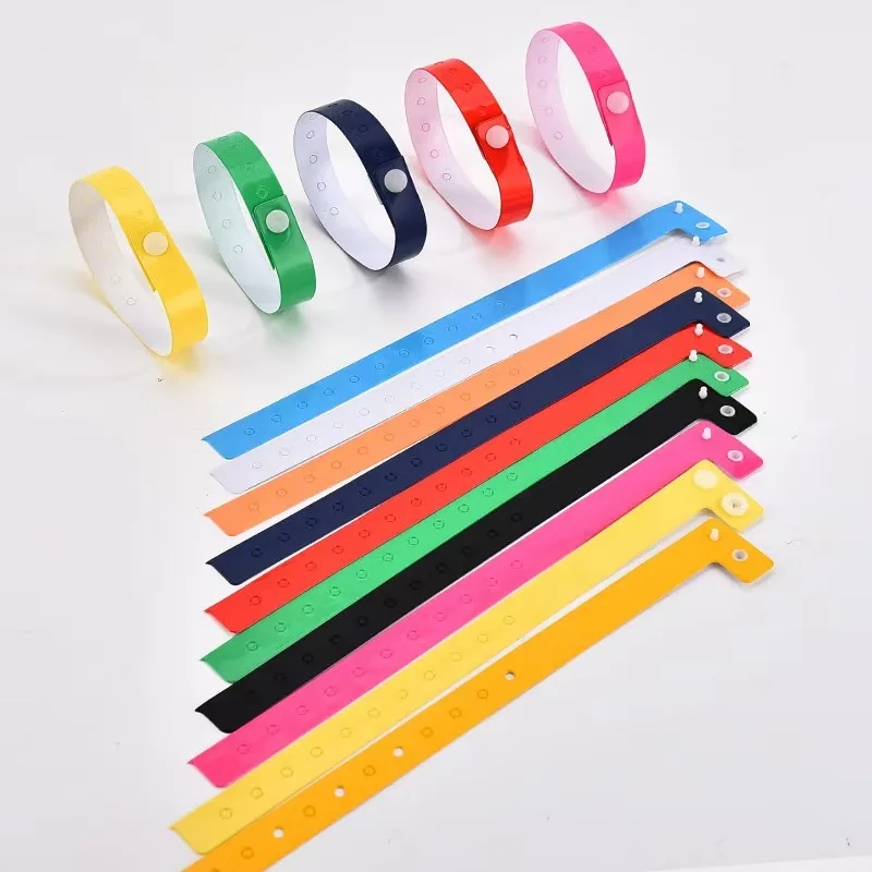 Custom Cheap One Time Use Wrist Band Customised Logo Rubber Plastic Bracelets For Events Festival Party