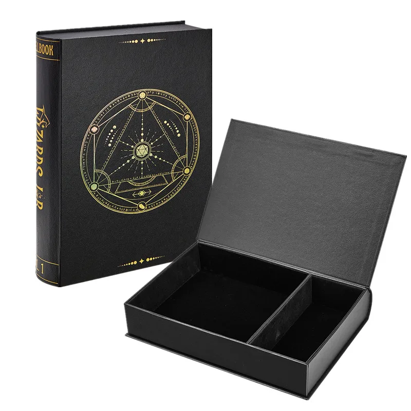 ISO9001 Book Box Craft Box Packaging With Insert Vintage Design For Essential Oil Makeup Brush Set Flip Craft Paper Box