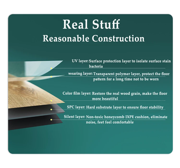 TaiFo High quality parquet plastic slatted wood pvc click plank waterproof spc flooring