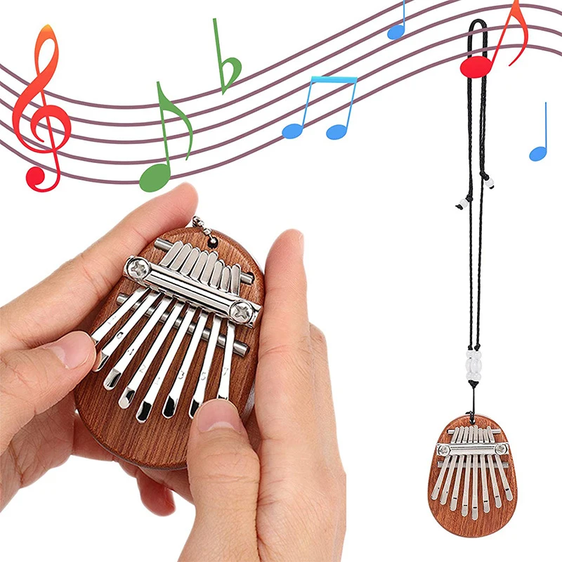 Мини-пианино для пальцев Kalimba 8 клавиш Портативное музыкальное маленькое милое