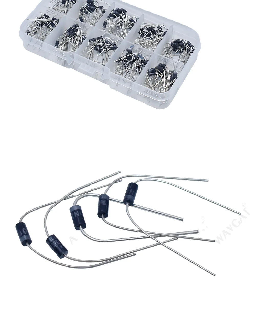 10 Values Rectifier Diode Assorted Kit 1N4001 1N4002 1N4003 1N4004 1N4005 1N4006 1N4007 1N5817 1N5818 1N5819 + Box
