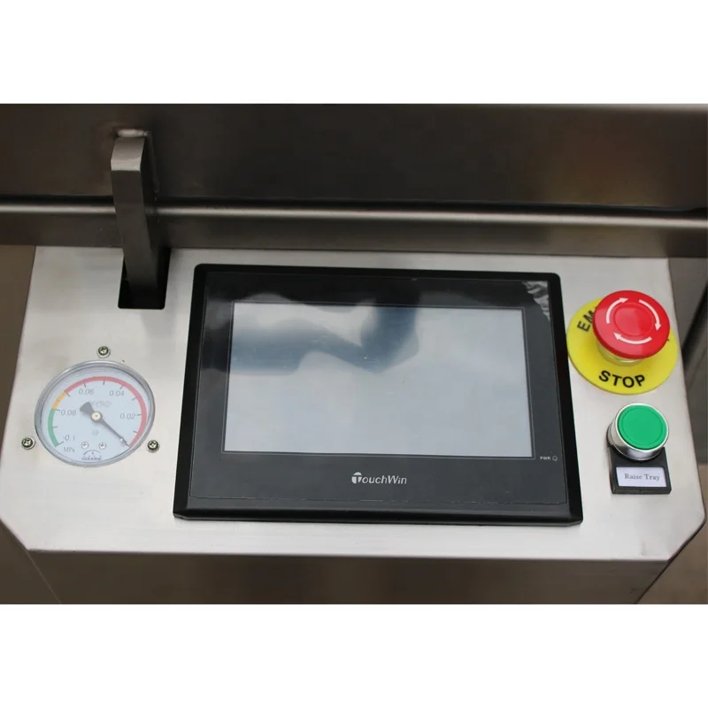 
CE standard WH280 modified atmosphere packaging tray sealing machine food fish map vacuum packing tray sealer with gas flushing 