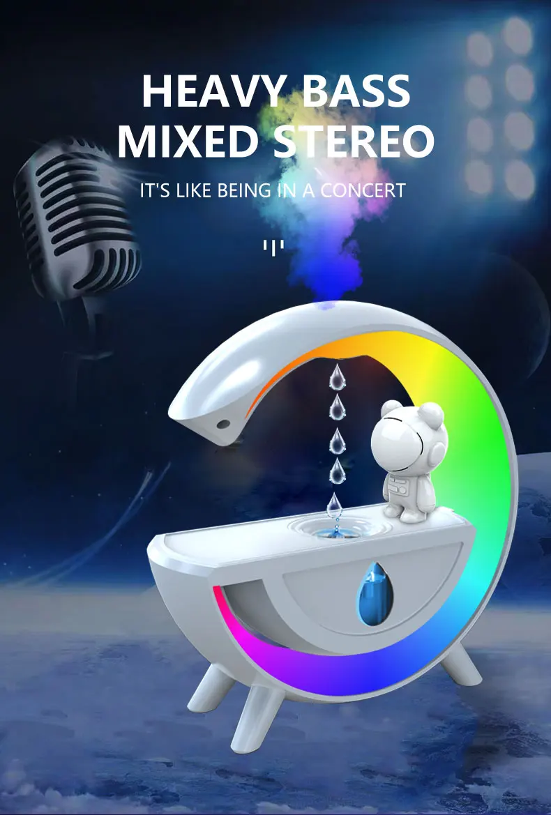 Anti Gravity Water Drop Humidifier 350ml Anti Gravity Air Humidifier Water Flows Back Visual Fountain Humidifier