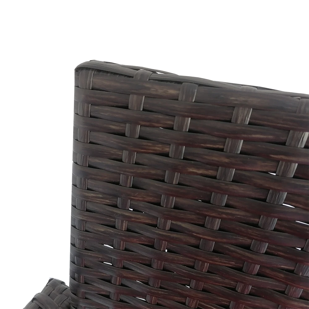 Chair Garden Furniture Bistro Set Wicker Chair Hot Sale Iron Outdoor Bar stools Bar Chair High Back and Seat With Arms White