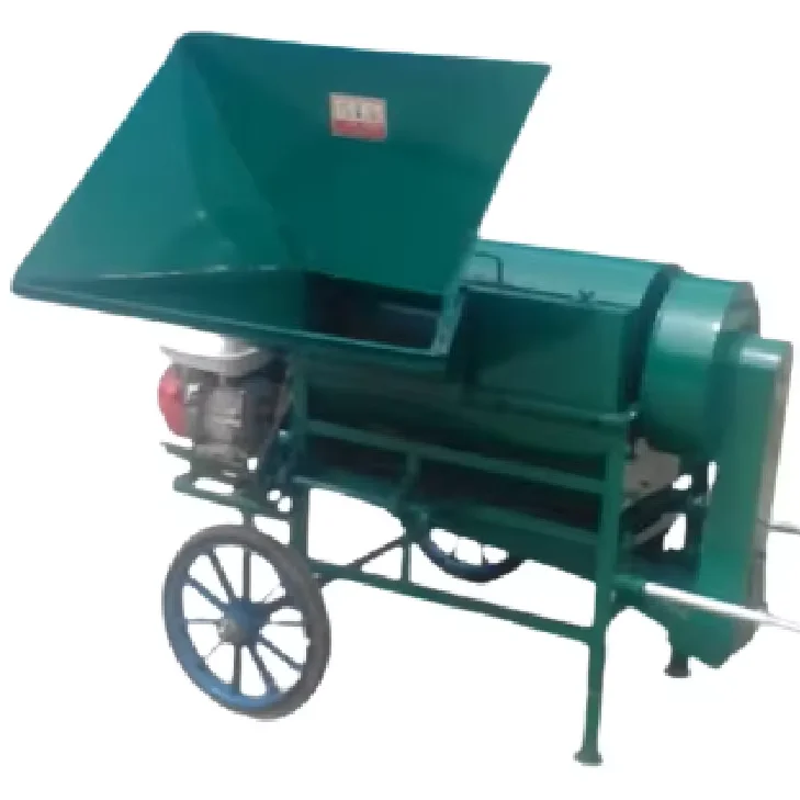 Multifunctional threshing machine for wheat, sorghum rice, grain rape soybean and other crops.  low damage rate
