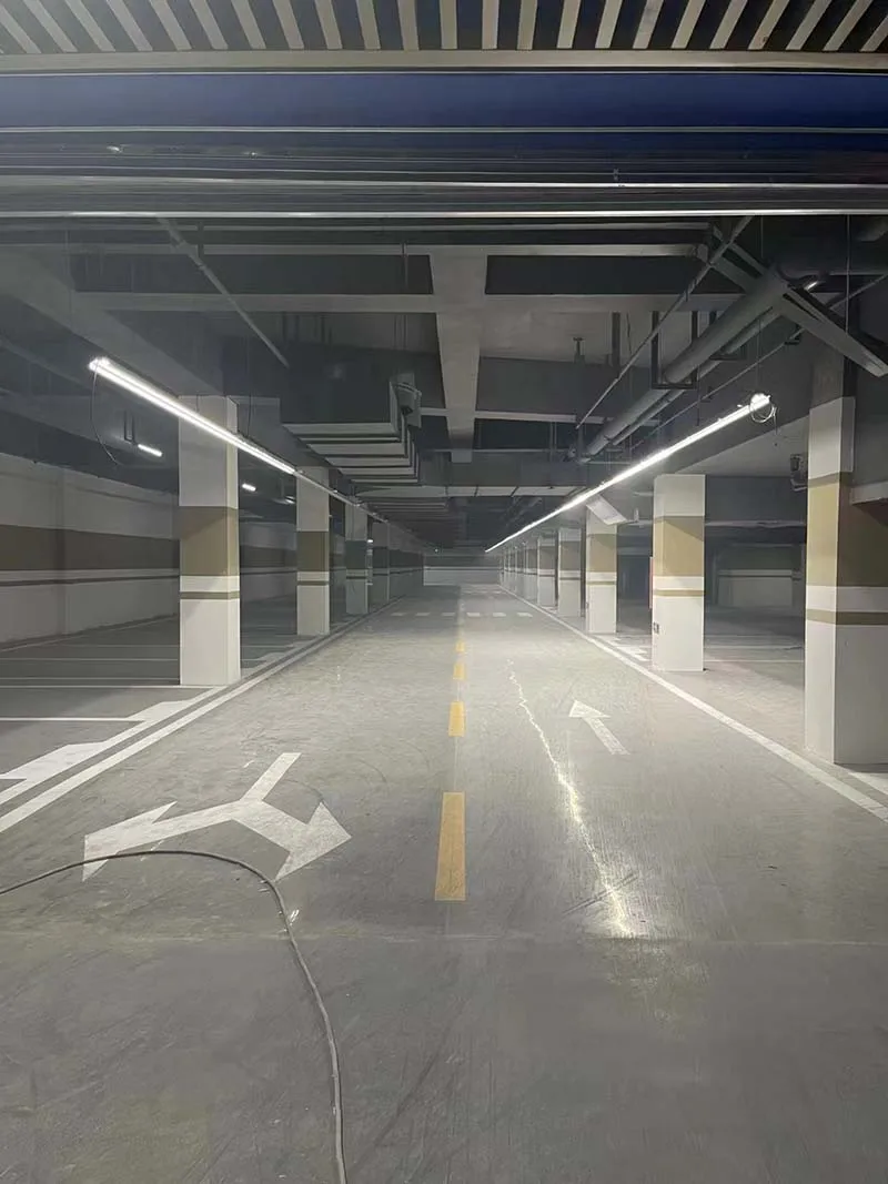 100mm Width 1M NO Cable Tray Linkable LED linear aluminum profile strip light for Basement parking lot garage